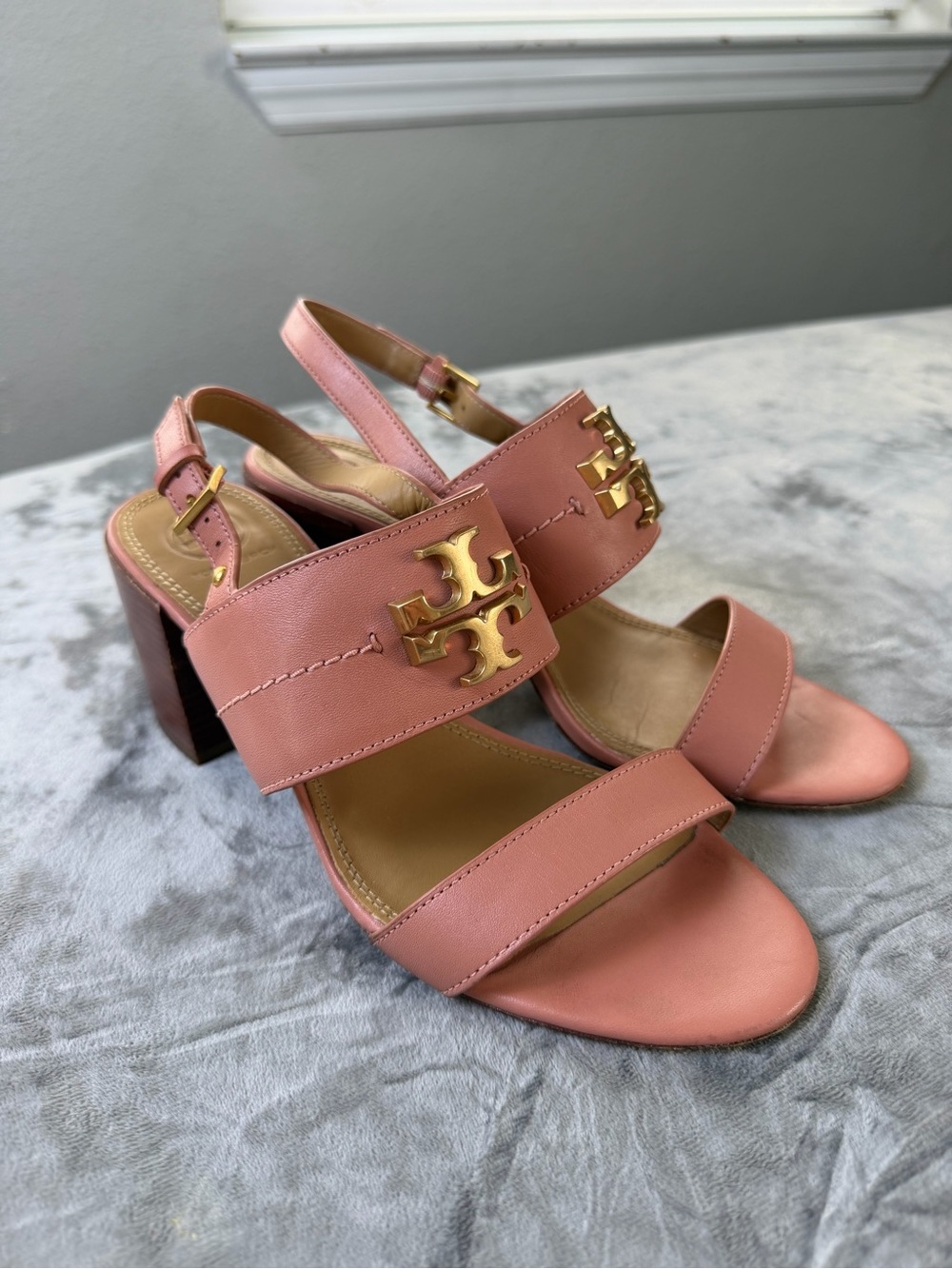 Tory Burch Pink Strappy Open-Toe Sandals